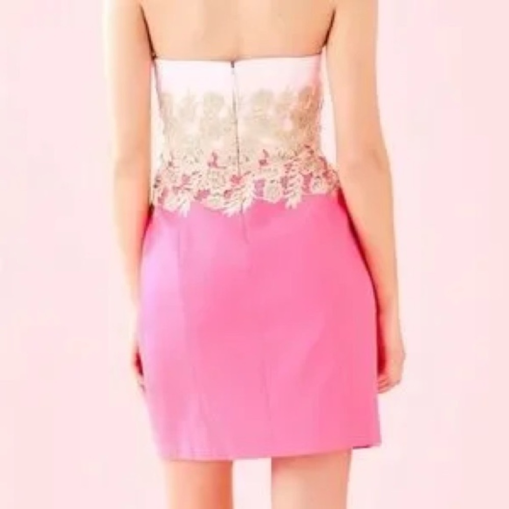 Lilly Pulitzer Pink and White Mini Dress - Picture 3 of 12